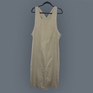 Khaki Overall Maxi Dress